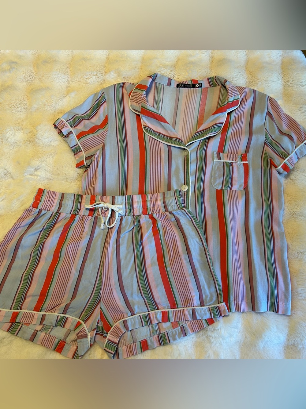 Tart Striped Shorts Pajama Set